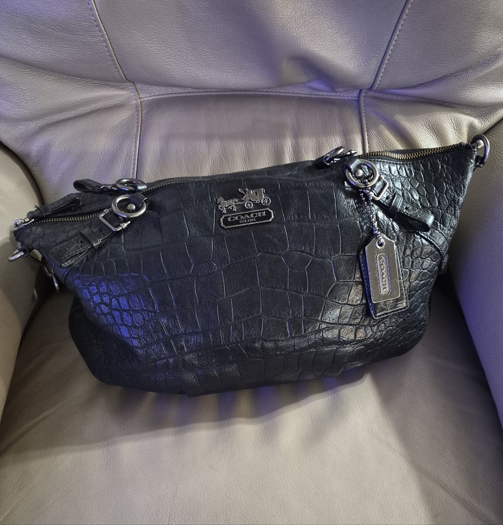 COACH Madison Sophia Croc Embossed Coach "RARE" - Picture 2 of 15